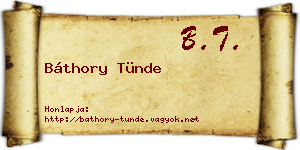 Báthory Tünde névjegykártya